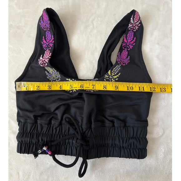 Free People Movement Crop Top Women's Friday Night Lights Black Size XS NWT - Picture 6 of 10